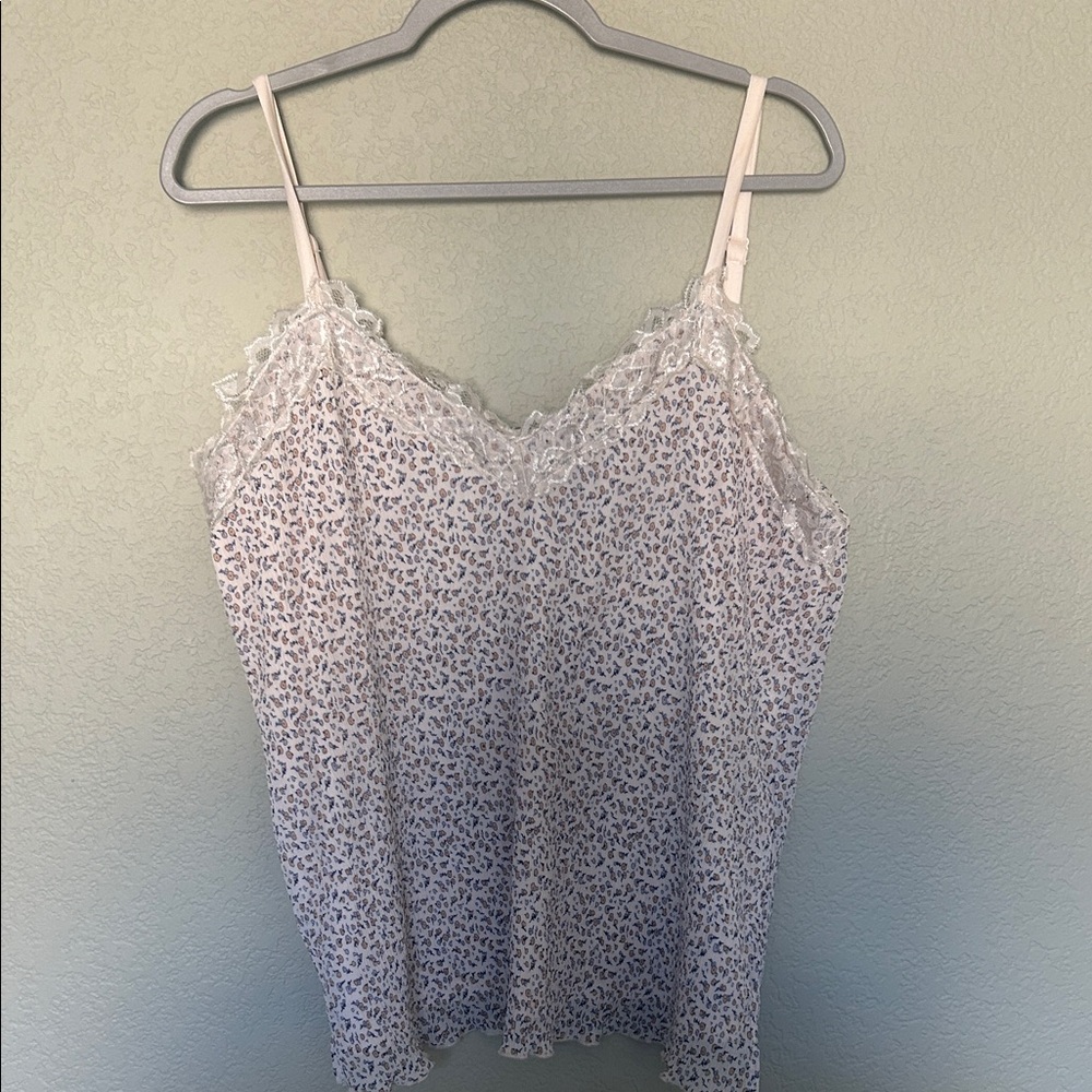 Floral Lace Trim Cami Top NEW